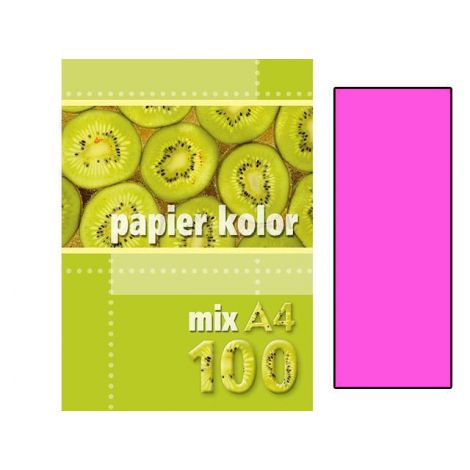 Papier ksero A4/100/80g Kreska czerwony fluo